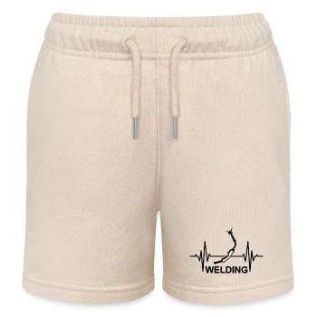 Welding, ECG, palpitations - Kids Organic Sweat Shorts by Stanley/Stella - soft Ecru - Front