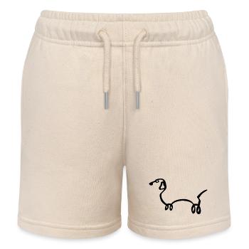 Sketch of the Black Dog - Kids Organic Sweat Shorts by Stanley/Stella - soft Ecru - Front