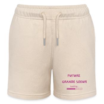 Future Grande Sœur Chargement - Short de jogging enfant bio Stanley/Stella - écru doux - Devant