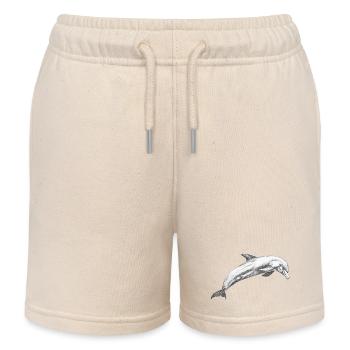 Delfin Dolphin - Kinder Organic Joggingshorts Mini Bolter von Stanley/Stella - Natur - Vorne