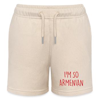 I'M SO ARMENIAN - Kids Organic Sweat Shorts by Stanley/Stella - soft Ecru - Front