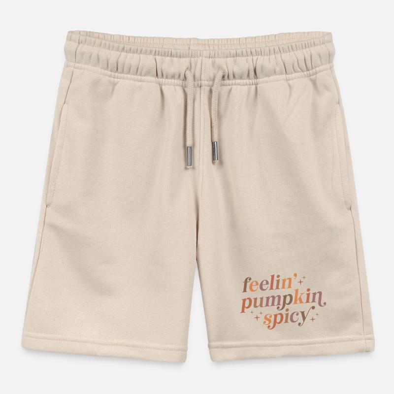 Conception de texte épicé Feelin' Pumpkin Short de jogging enfant bio Stanley/Stella