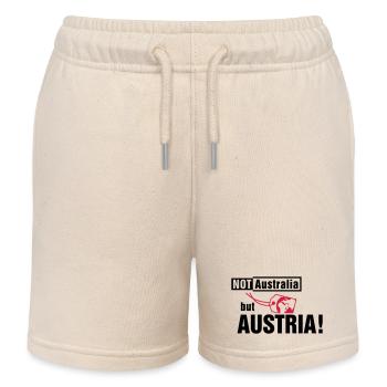 Not Australia but Austria - Kids Organic Sweat Shorts by Stanley/Stella - soft Ecru - Front