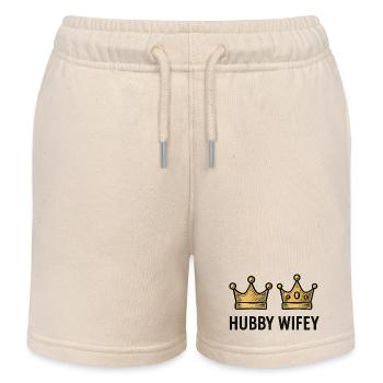 Mari et Femme | Mariage | EVG EVJF - Short de jogging enfant bio Stanley/Stella - écru doux - Devant