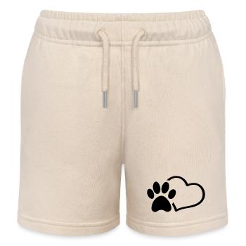 Patte Coeur - Short de jogging enfant bio Stanley/Stella - écru doux - Devant
