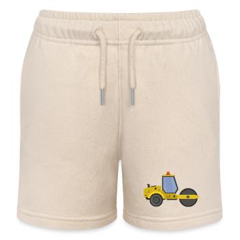 Road roller - Kids Organic Sweat Shorts by Stanley/Stella - soft Ecru - Front