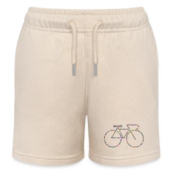Langages vélologiques V1 - Short de jogging enfant bio Stanley/Stella - écru doux - Devant