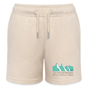 Teal Mountain Skyline - Kids Organic Sweat Shorts by Stanley/Stella - soft Ecru - Front