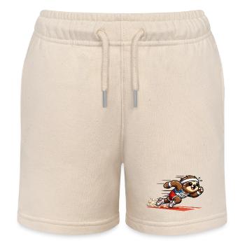 Sprinting sloth in running style - Kids Organic Sweat Shorts by Stanley/Stella - soft Ecru - Front