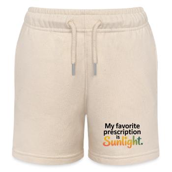 Naturopath Favorite Prescription Sunlight  - Kids Organic Sweat Shorts by Stanley/Stella - soft Ecru - Front