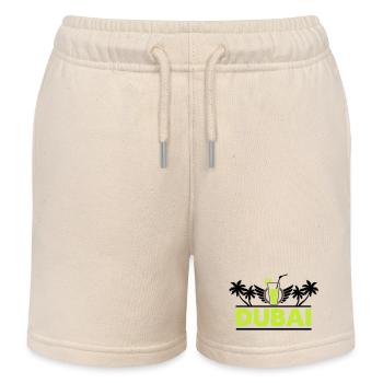 Dubai Limette Drink Neon Logo - Kinder Organic Joggingshorts Mini Bolter von Stanley/Stella - Natur - Vorne