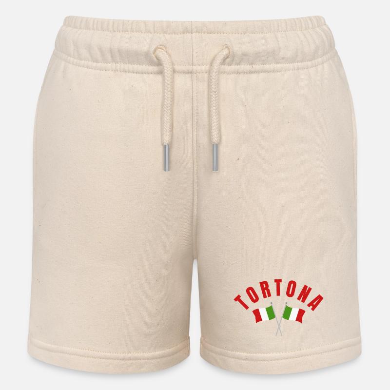 Tortona Drapeaux italiens - Short de jogging enfant bio Stanley/Stella - écru doux