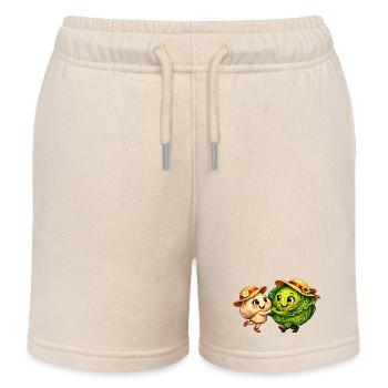 Tanzendes Gemüse - Kinder Organic Joggingshorts Mini Bolter von Stanley/Stella - Natur - Vorne