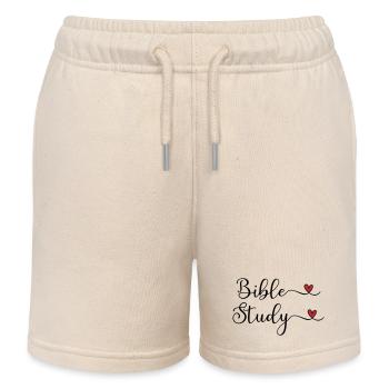 Bibelstudienherz-Design - Kinder Organic Joggingshorts Mini Bolter von Stanley/Stella - Natur - Vorne