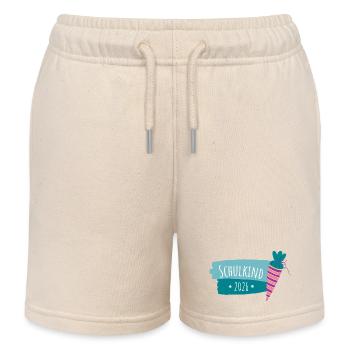 Schulkind 2026 Einschulung Geschenk Erstklässler - Kinder Organic Joggingshorts Mini Bolter von Stanley/Stella - Natur - Vorne