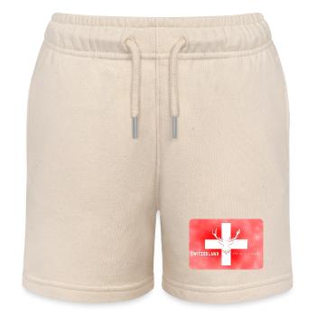 Swiss Flag Switzerland Wildlife - Kids Organic Sweat Shorts by Stanley/Stella - soft Ecru - Front