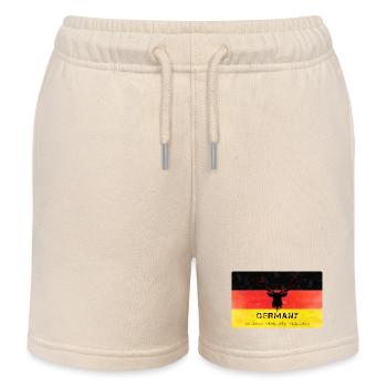 Germany Wildlife Germanys Wildlife - Kids Organic Sweat Shorts by Stanley/Stella - soft Ecru - Front