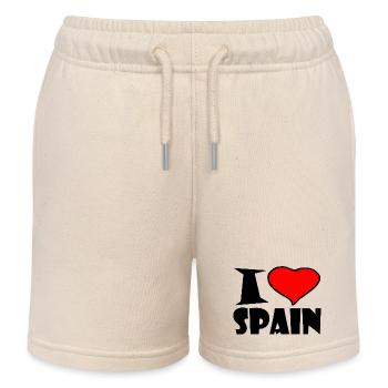 J'aime l'Espagne - Short de jogging enfant bio Stanley/Stella - écru doux - Devant