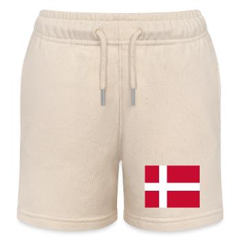 Dänemark Flagge - Kinder Organic Joggingshorts Mini Bolter von Stanley/Stella - Natur - Vorne