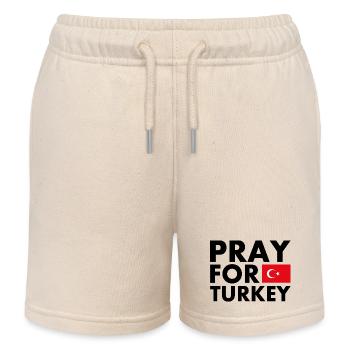 Pray for turkey - Kinder Organic Joggingshorts Mini Bolter von Stanley/Stella - Natur - Vorne