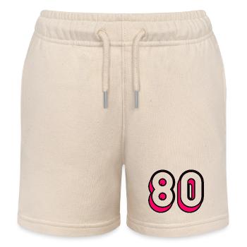 80. 80 YEARS. 80TH ANNIVERSARY. 80 YEARS ANNIVERSARY - Kids Organic Sweat Shorts by Stanley/Stella - soft Ecru - Front