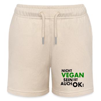 Nicht vegan sein ist auch ok - Kinder Organic Joggingshorts Mini Bolter von Stanley/Stella - Natur - Vorne