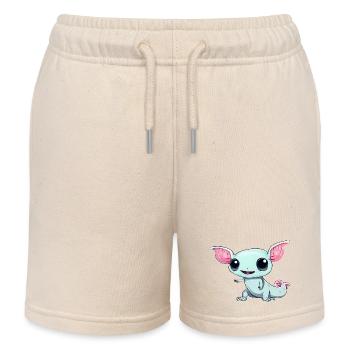 Mignon Kawaii Axolotl - Short de jogging enfant bio Stanley/Stella - écru doux - Devant