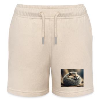 Animaux mignons en hibernation – loir - Short de jogging enfant bio Stanley/Stella - écru doux - Devant