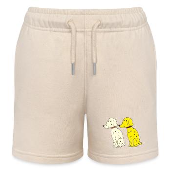Double dalmate - Short de jogging enfant bio Stanley/Stella - écru doux - Devant