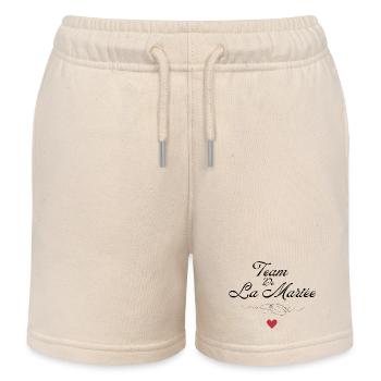 Bride Team - Bride Team - Kids Organic Sweat Shorts by Stanley/Stella - soft Ecru - Front