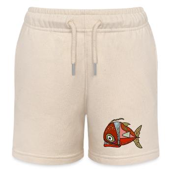 Fisch - Kinder Organic Joggingshorts Mini Bolter von Stanley/Stella - Natur - Vorne