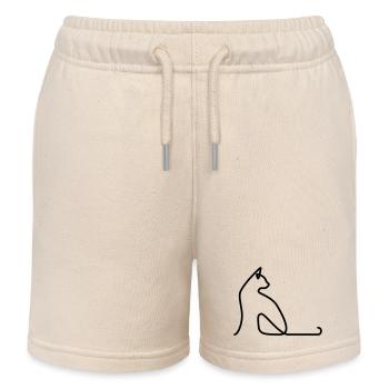 Cat 02 - Kids Organic Sweat Shorts by Stanley/Stella - soft Ecru - Front