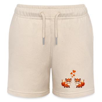 fuchs comic love - Kinder Organic Joggingshorts Mini Bolter von Stanley/Stella - Natur - Vorne