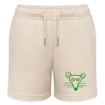 Maus Mäuschen Süße Kleine Ratte Nager Freundlich - Kinder Organic Joggingshorts Mini Bolter von Stanley/Stella - Natur - Vorne
