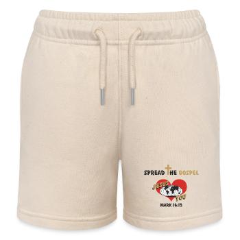 Spread The Gospel - Kinder Organic Joggingshorts Mini Bolter von Stanley/Stella - Natur - Vorne