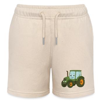 Tractor - Kids Organic Sweat Shorts by Stanley/Stella - soft Ecru - Front