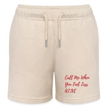 Call Me When You Feel Less Alive Shirt – Dunkel - Kinder Organic Joggingshorts Mini Bolter von Stanley/Stella - Natur - Vorne