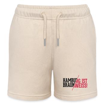 Hamburg ist braun weiß - St. Pauli T-Shirt - Kinder Organic Joggingshorts Mini Bolter von Stanley/Stella - Natur - Vorne