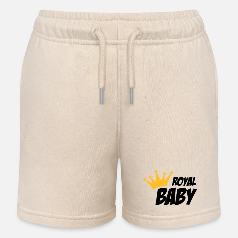 Royal Baby - Short de jogging enfant bio Stanley/Stella - écru doux