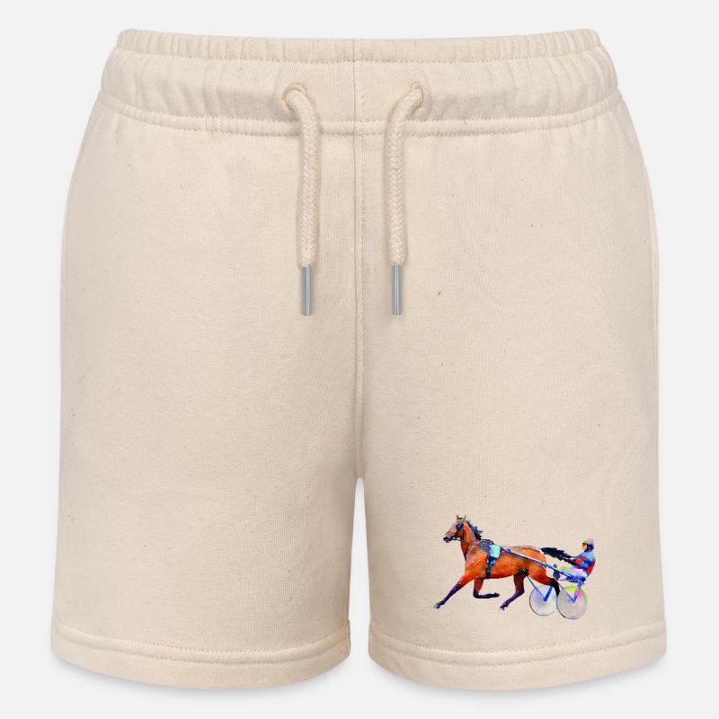 trotteur - Short de jogging enfant bio Stanley/Stella - écru doux