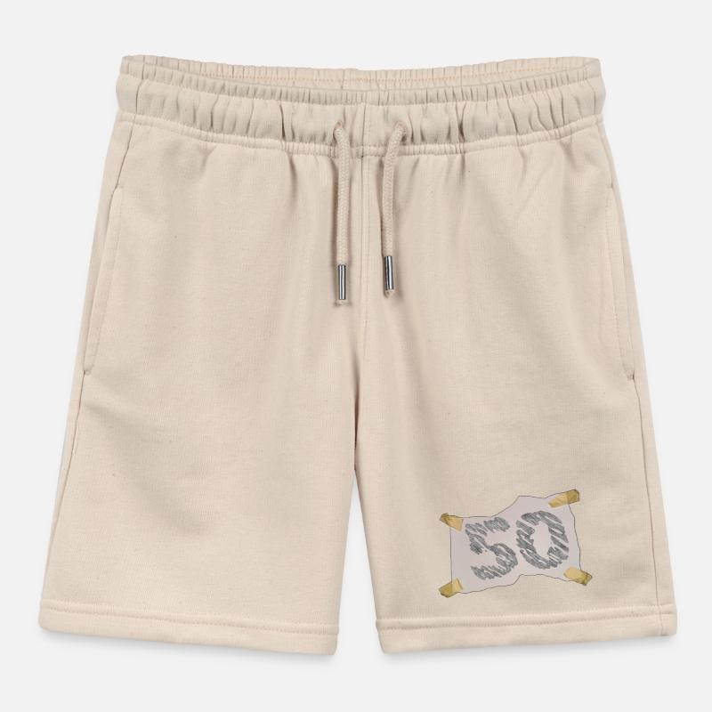 50th birthday Kids Organic Sweat Shorts by Stanley/Stella