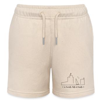 La Rochelle design noir - by Nicolas Poitevin - Short de jogging enfant bio Stanley/Stella - écru doux - Devant