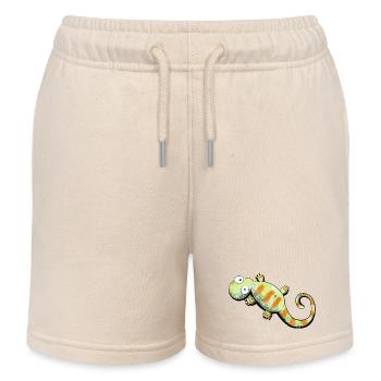 Joyeux Gecko I Lézard - Short de jogging enfant bio Stanley/Stella - écru doux - Devant
