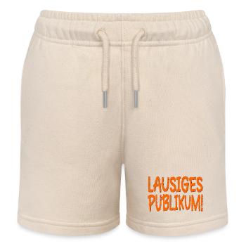 LAUSIGES PUBLIKUM SPRÜCHE BÜHNE - Kinder Organic Joggingshorts Mini Bolter von Stanley/Stella - Natur - Vorne