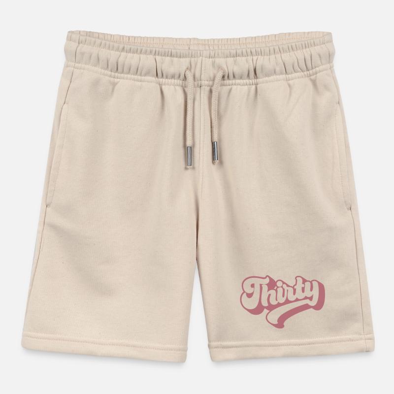 Thirty 30th Birthday For Women 30 Years Old Kids Organic Sweat Shorts by Stanley/Stella