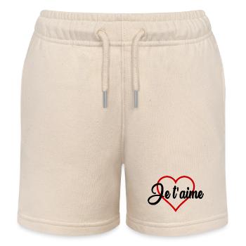 Junggesellinnenabschied. HOCHZEIT. MANNSCHAFT. TEAM MARIEE. ZUKÜNFTIGE BRAUT - Kinder Organic Joggingshorts Mini Bolter von Stanley/Stella - Natur - Vorne