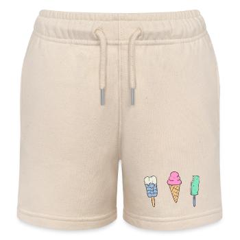 Glace mignonne - Short de jogging enfant bio Stanley/Stella - écru doux - Devant