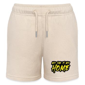Camping Auto Leben im Auto wohnen - Kinder Organic Joggingshorts Mini Bolter von Stanley/Stella - Natur - Vorne