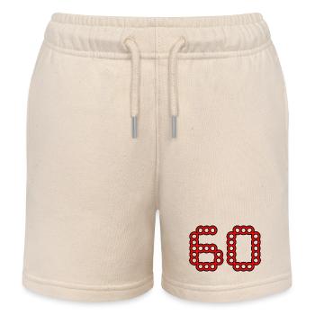 60. 60 ANS. 60e ANNIVERSAIRE. ANNIVERSAIRE 60 ANS. - Short de jogging enfant bio Stanley/Stella - écru doux - Devant