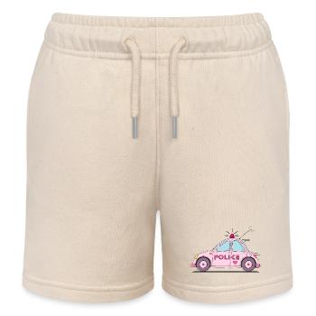 Voiture de Police Police Rose - Short de jogging enfant bio Stanley/Stella - écru doux - Devant